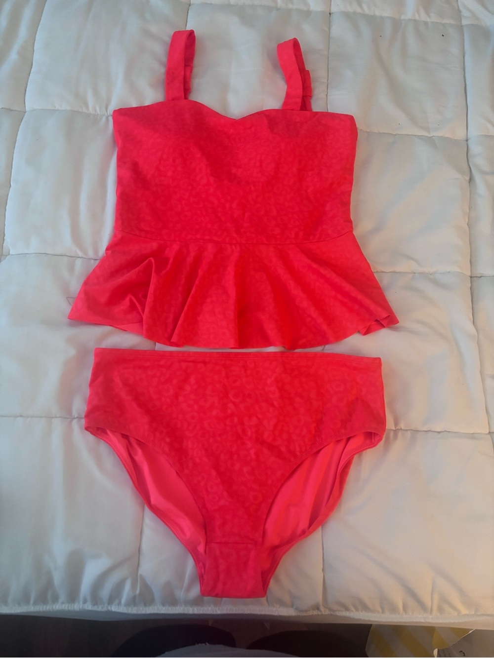 KIAVA Neon Coral Tankini Set